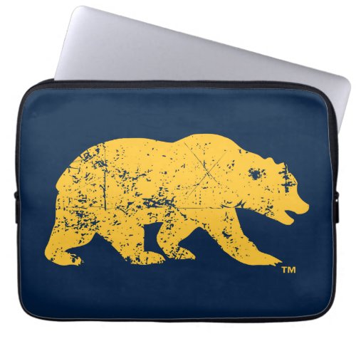 Cal Bear  Distressed Yellow Laptop Sleeve