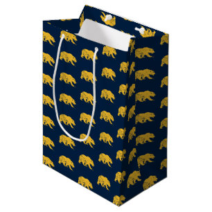 Cal Bear Distressed Yellow Medium Gift Bag
