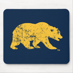 Cal Bear Distressed Yellow Mouse Pad