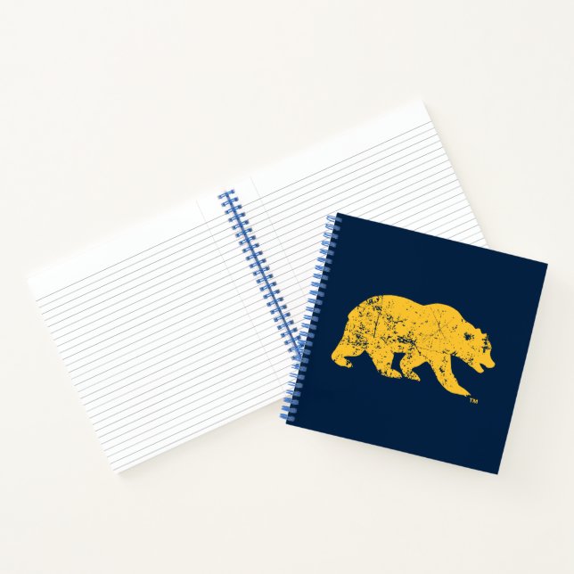 Cal Bear | Distressed Yellow Notebook (Inside)