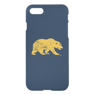 Cal Bear   Distressed Yellow iPhone SE/8/7 Case