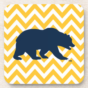 Cal Bear   Golden Chevron Beverage Coaster