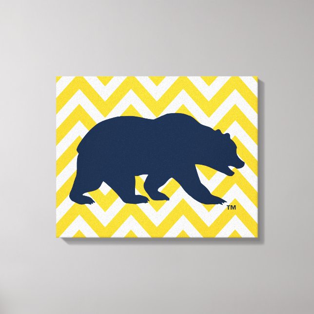 Cal Bear | Golden Chevron Canvas Print (Front)