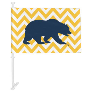 Cal Bear   Golden Chevron Car Flag