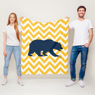 Cal Bear Golden Chevron Fleece Blanket