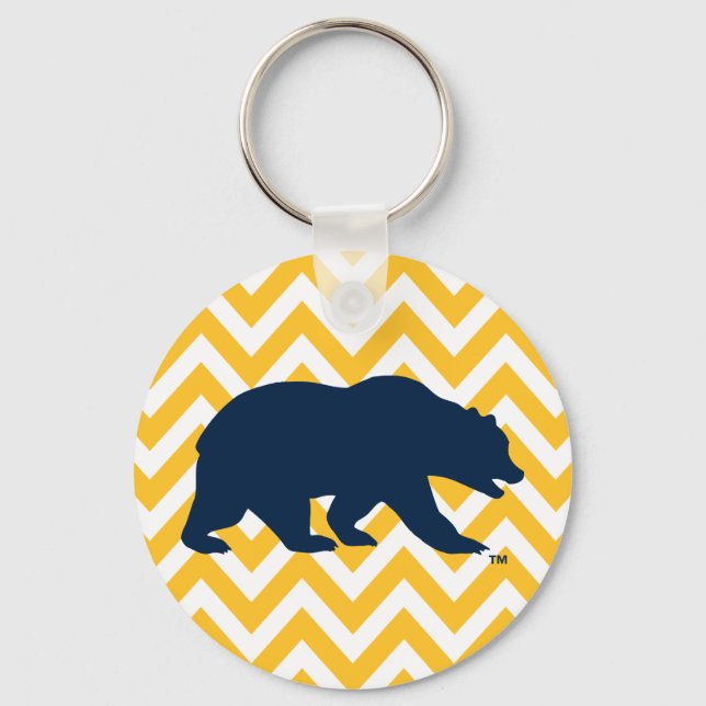 Cal Bear | Golden Chevron Keychain (Front)
