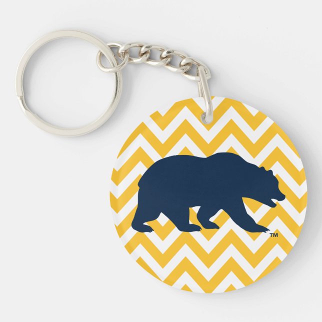 Cal Bear | Golden Chevron Keychain (Front)