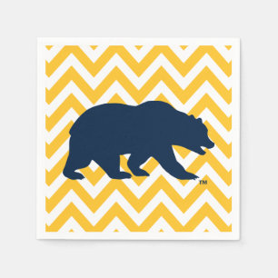 Cal Bear   Golden Chevron Napkins