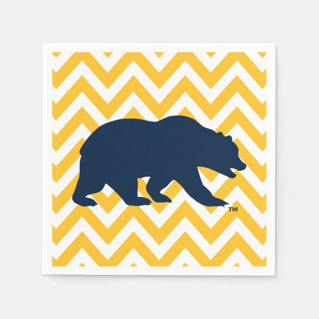 Cal Bear | Golden Chevron Napkins (Front)