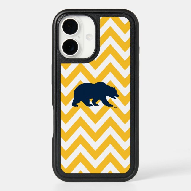 Cal Bear | Golden Chevron Otterbox iPhone Case (Back)