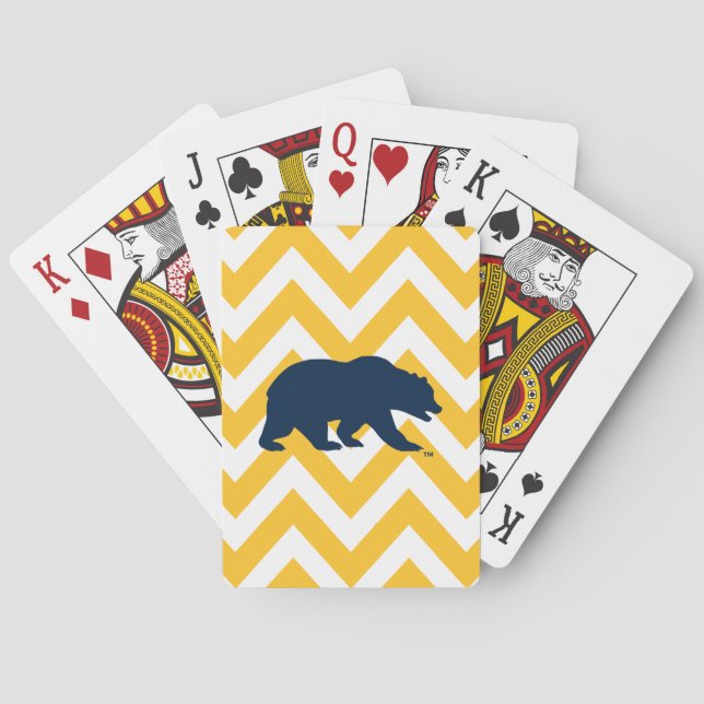 Cal Bear | Golden Chevron Poker Cards (Back)