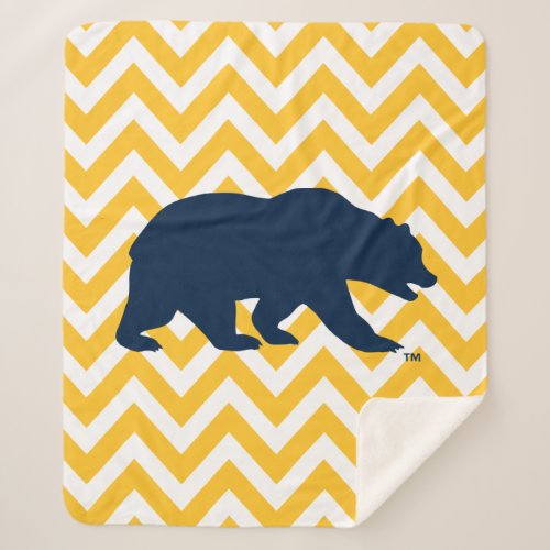 Cal Bear  Golden Chevron Sherpa Blanket