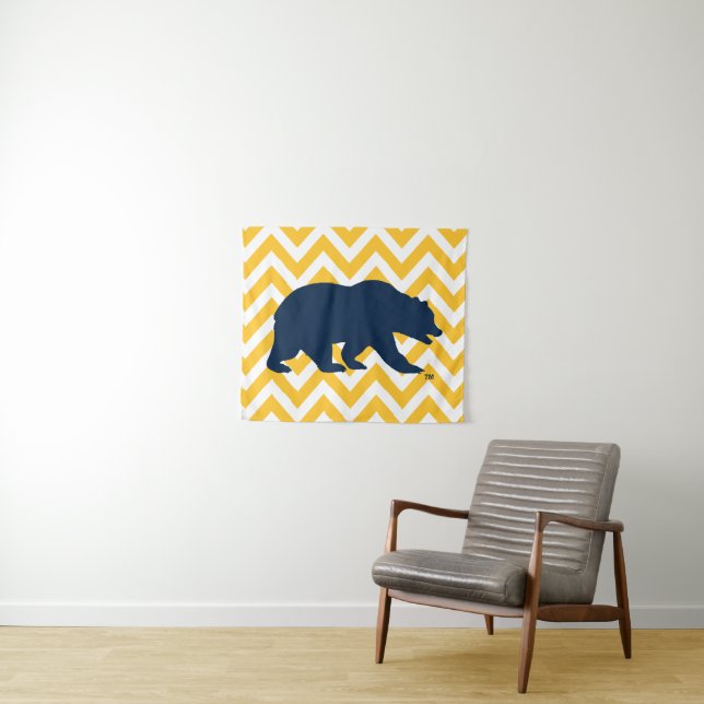 Cal Bear | Golden Chevron Tapestry (In Situ (Horizontal))