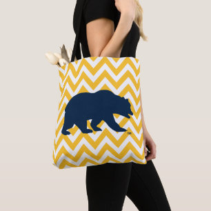 Cal Bear   Golden Chevron Tote Bag
