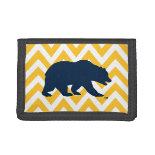 Cal Bear   Golden Chevron Trifold Wallet