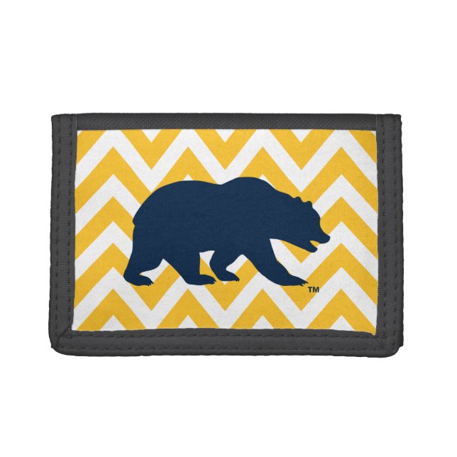 Cal Bear | Golden Chevron Trifold Wallet (Front)