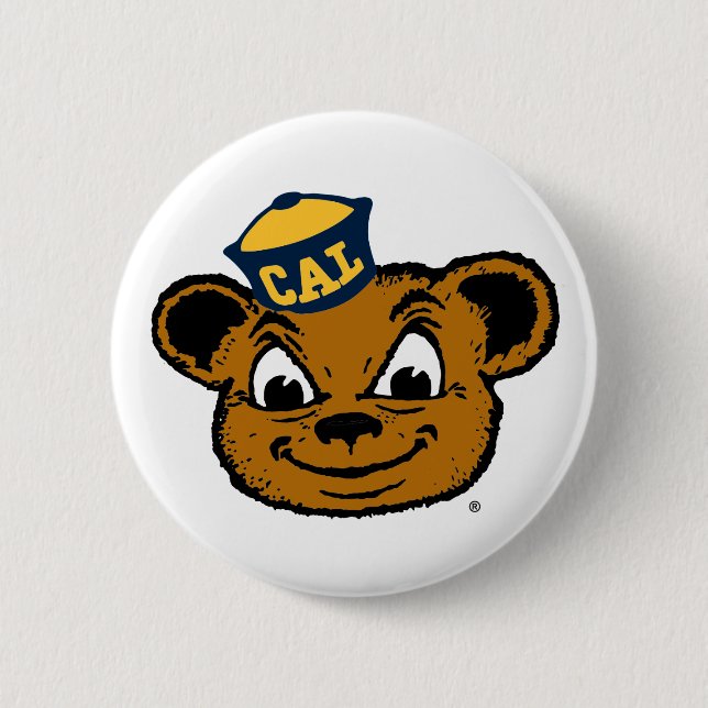 Cal Bear Mascot Button (Front)