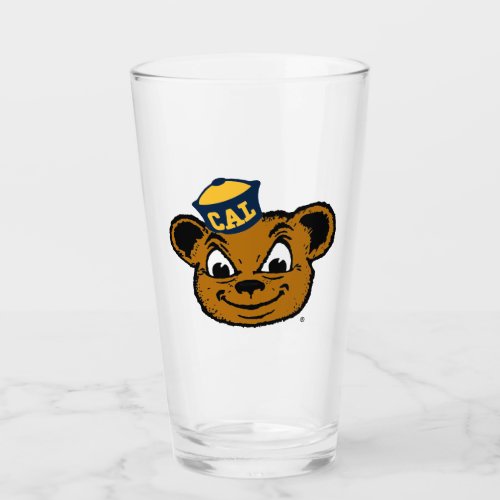 Cal Bear Mascot Glass