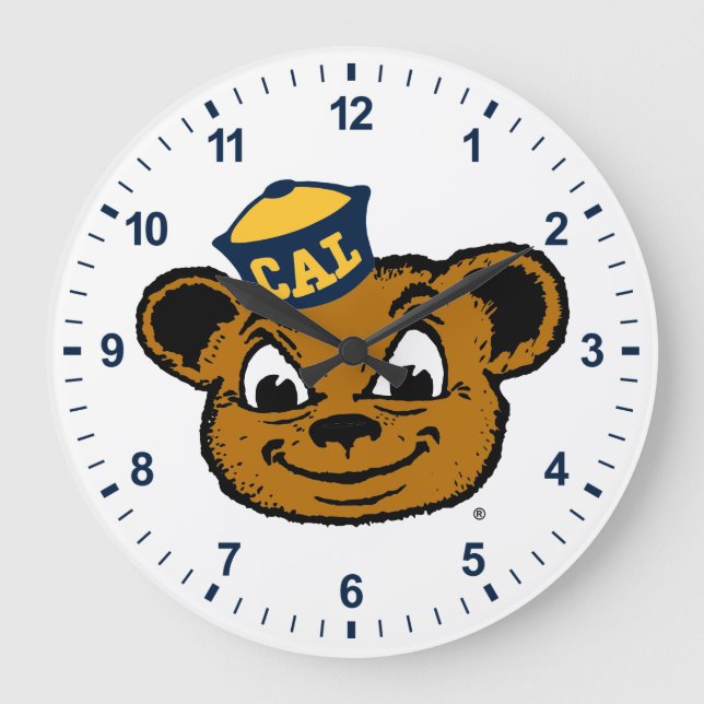 Cal Bear Mascot Large Clock (Front)