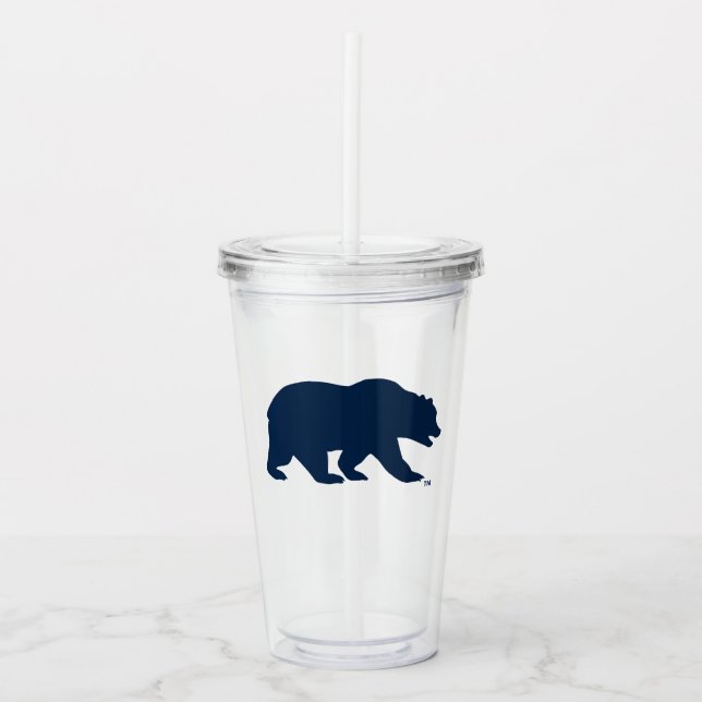 Cal Blue Bear Acrylic Tumbler (Front)