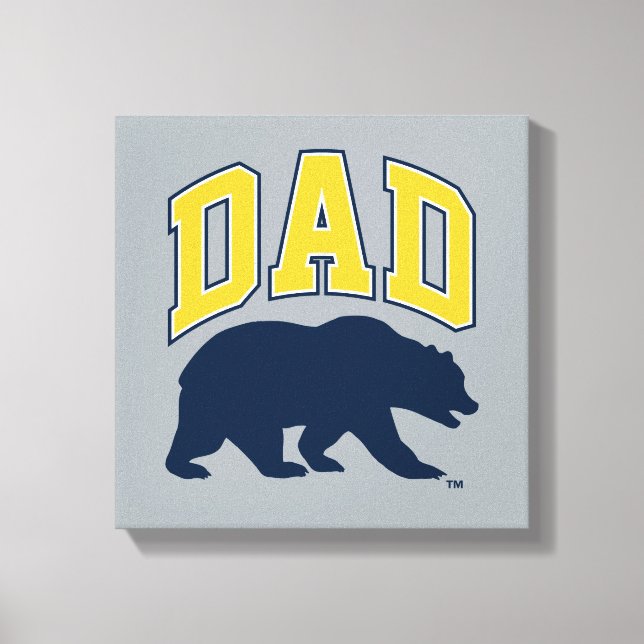 Cal Blue Bear | Dad Canvas Print (Front)