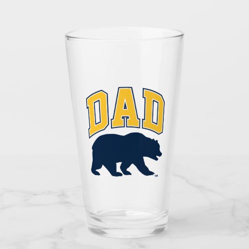 Cal Blue Bear  Dad Glass