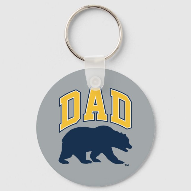 Cal Blue Bear | Dad Keychain (Front)