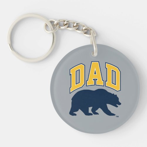 Cal Blue Bear  Dad Keychain