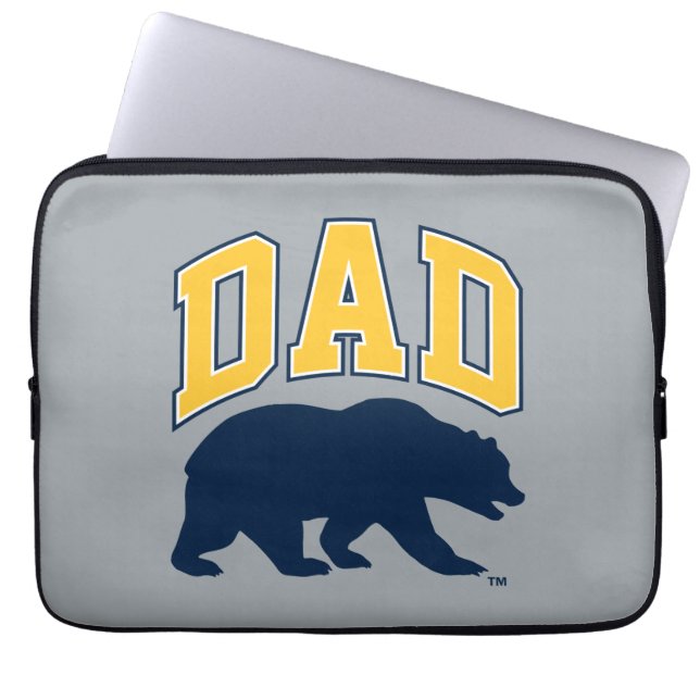 Cal Blue Bear | Dad Laptop Sleeve (Front)