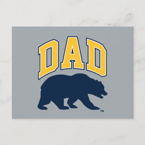 Cal Blue Bear  Dad Postcard