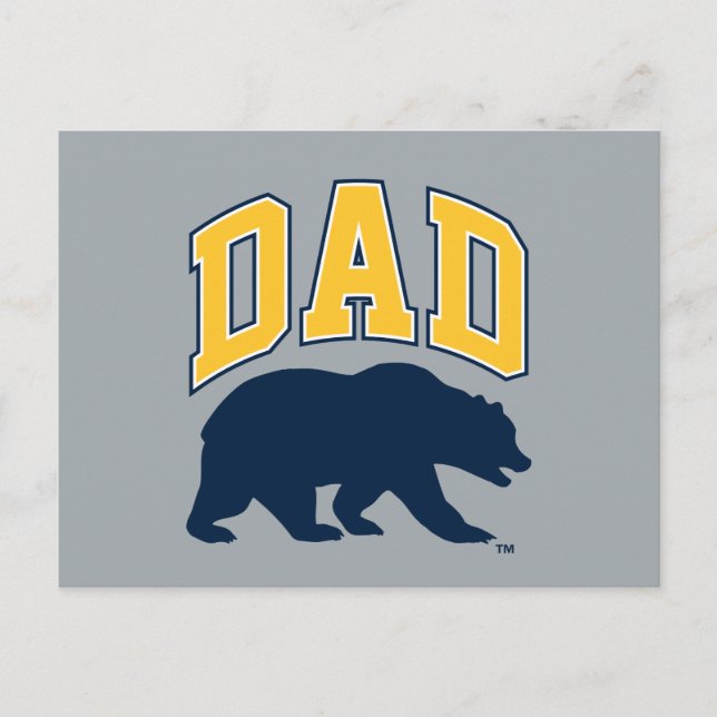Cal Blue Bear | Dad Postcard (Front)