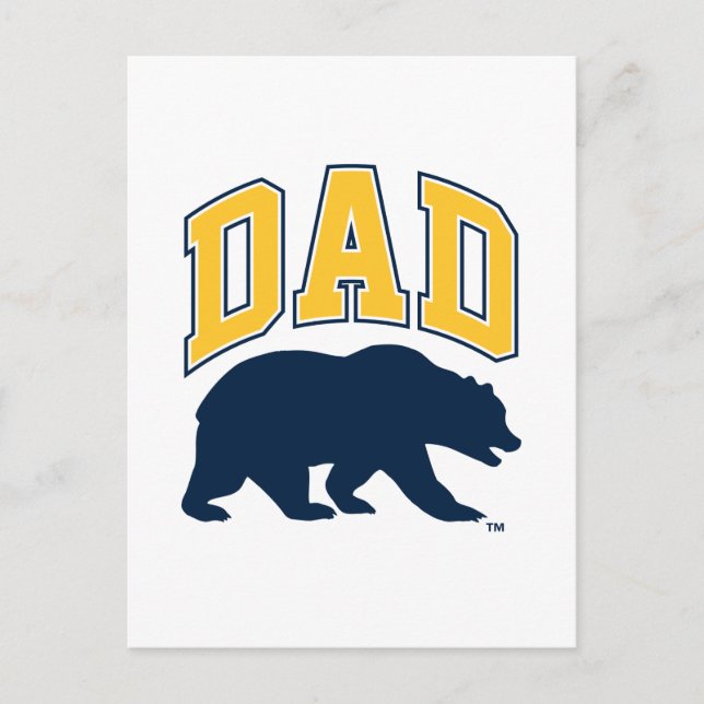 Cal Blue Bear | Dad Postcard (Front)