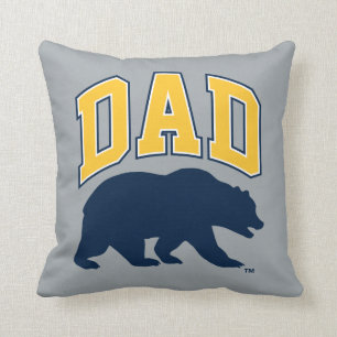 Cal Blue Bear   Dad Throw Pillow
