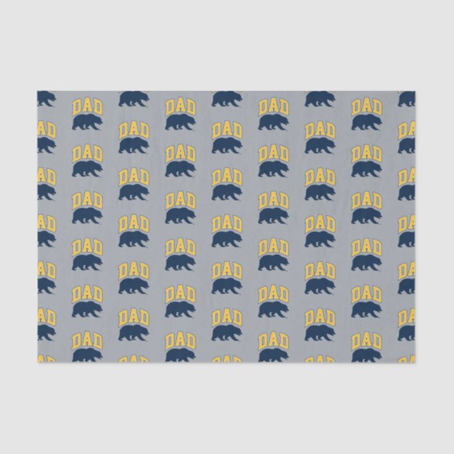 Cal Blue Bear | Dad Tissue Paper (Front)