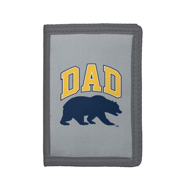 Cal Blue Bear | Dad Trifold Wallet (Front Vertical)