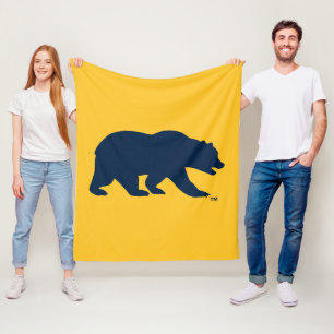 Cal Blue Bear Fleece Blanket