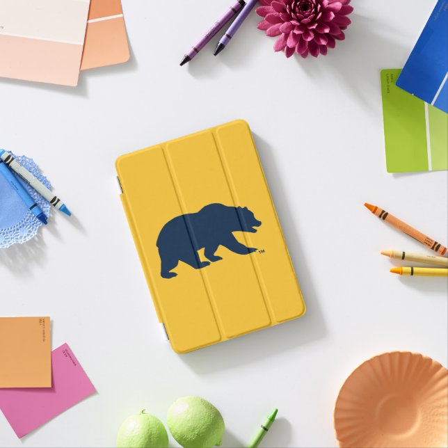 Cal Blue Bear iPad Mini Cover (In Situ)