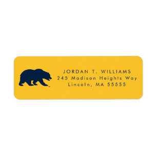 Cal Blue Bear Label