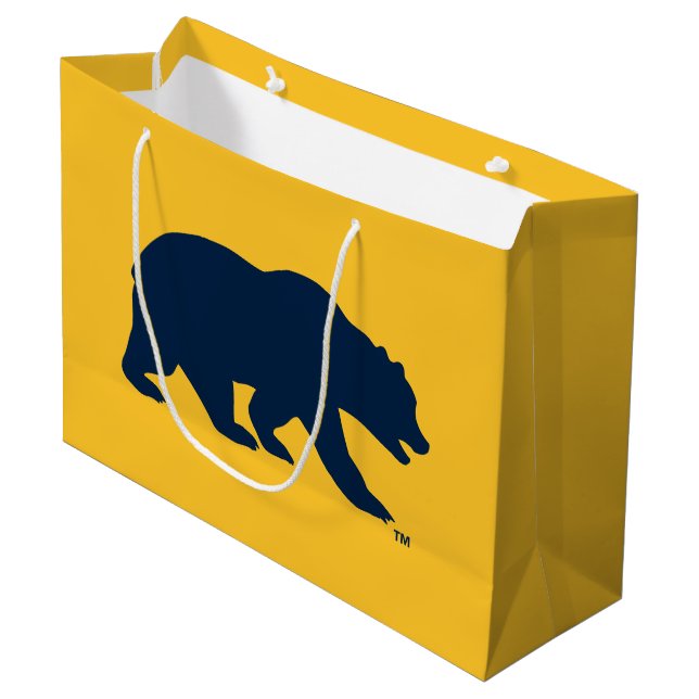 Cal Blue Bear Large Gift Bag (Front Angled)