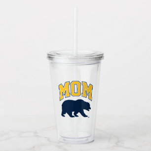 Cal Blue Bear Mom Acrylic Tumbler