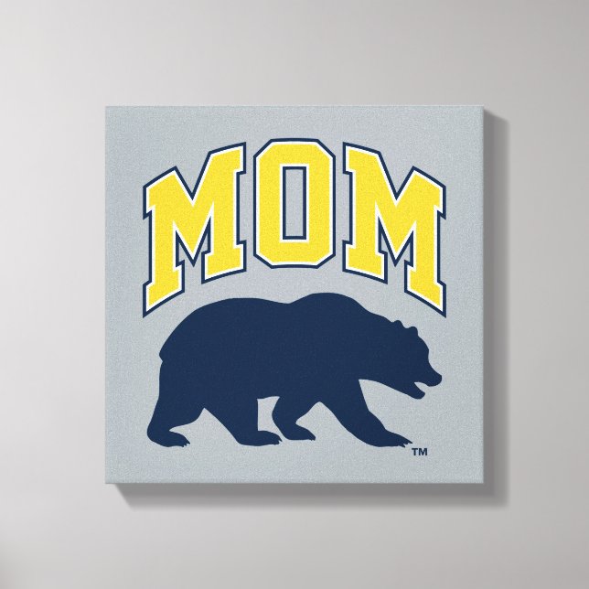 Cal Blue Bear | Mom Canvas Print (Front)