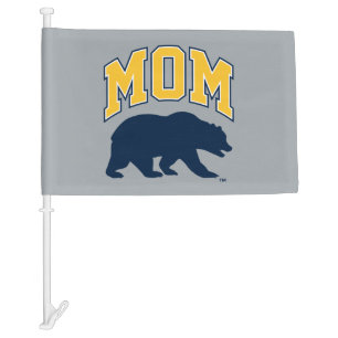 Cal Blue Bear Mom Car Flag