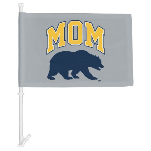 Cal Blue Bear  Mom Car Flag