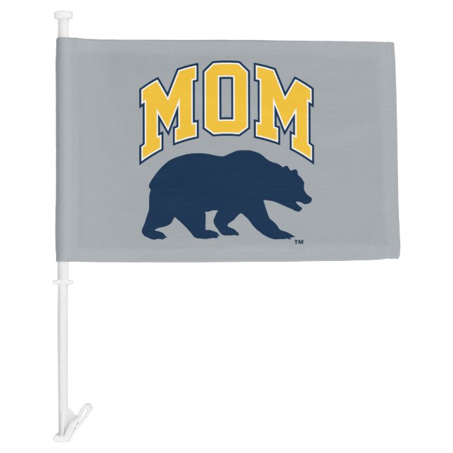 Cal Blue Bear | Mom Car Flag (Front)