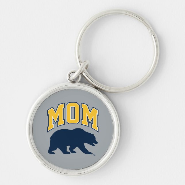 Cal Blue Bear | Mom Keychain (Front)