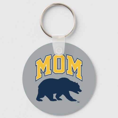 Cal Blue Bear  Mom Keychain