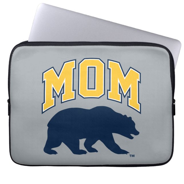 Cal Blue Bear | Mom Laptop Sleeve (Front)