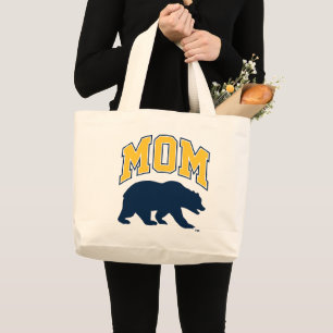 Cal Blue Bear   Mom Large Tote Bag