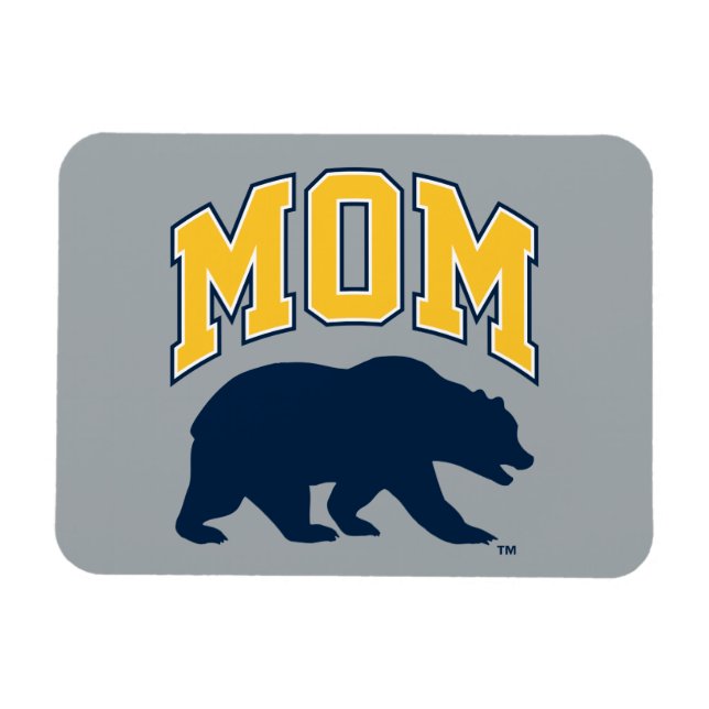 Cal Blue Bear | Mom Magnet (Horizontal)