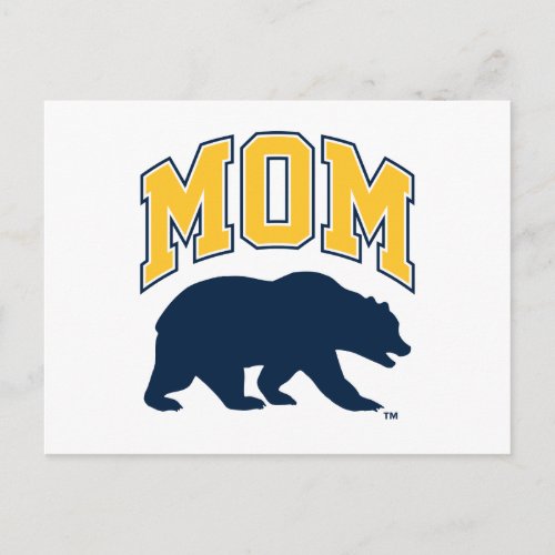 Cal Blue Bear  Mom Postcard
